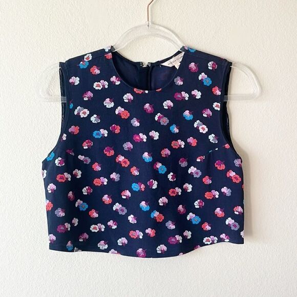 Rebecca Taylor Floral Trendy Cropped Tank Top - Picture 1 of 6